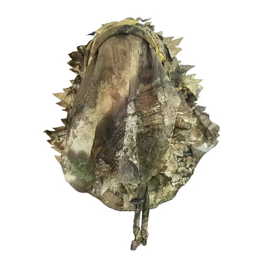 RealTree APX camouflage face mask by Titan 3D, made from breathable fabric, designed for outdoor activities and hunting.