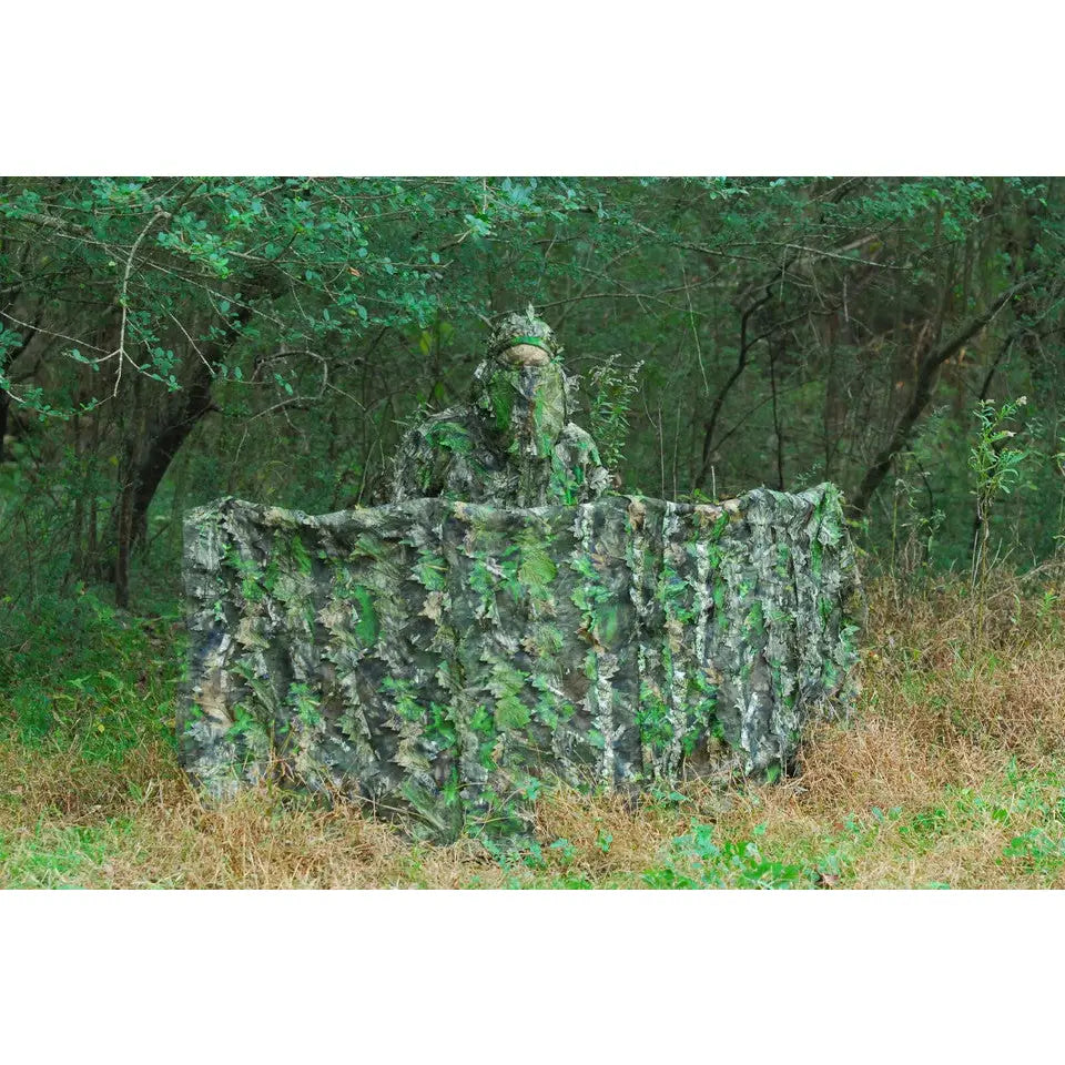 Titan 3D leaf-themed blinds and blankets set, featuring vibrant leafy patterns on fabric, perfect for cozy home decor.