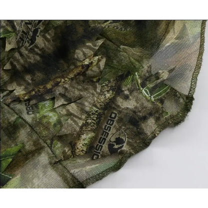 Titan 3D face mask in leafy green pattern, designed for comfortable wear and full face coverage.