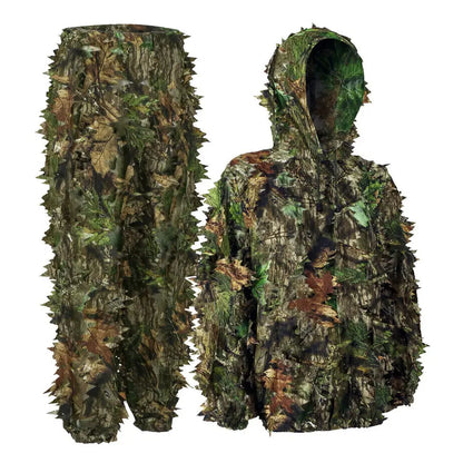 Children wearing the Titan 3D Kids Leafy Suit in vibrant green with leafy patterns, designed for fun and imaginative play.