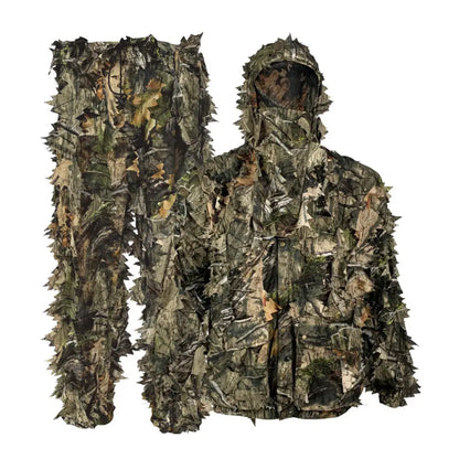 Titan 3D Outfitter Series Leafy Suit in Mossy Oak DNA camouflage, size M, designed for outdoor concealment and hunting.