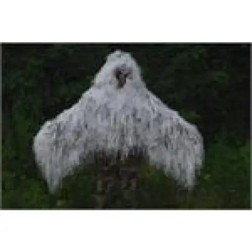 The ’Tracker’ Ghillie Poncho Synthetic thread version| Color| Winter White